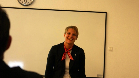 2. Oktober 2014: Tanja Vainio, CEO ABB Magyarország, beweist an ihrem eigenen Beispiel, dass gutes Management mehr ist als Schlagworte.