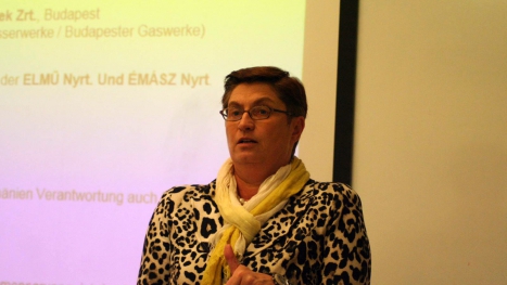 20. November 2014:  Über die wachsenden Herausforderungen an das Changemanagement präsentierte eindrucksvoll Frau Dr. Marie-Theres Thiell, CEO ELMŰ-ÉMÁSZ Group.