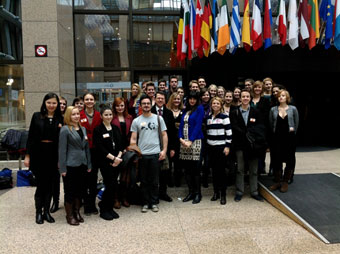 Studierende der AUB in Brüssel